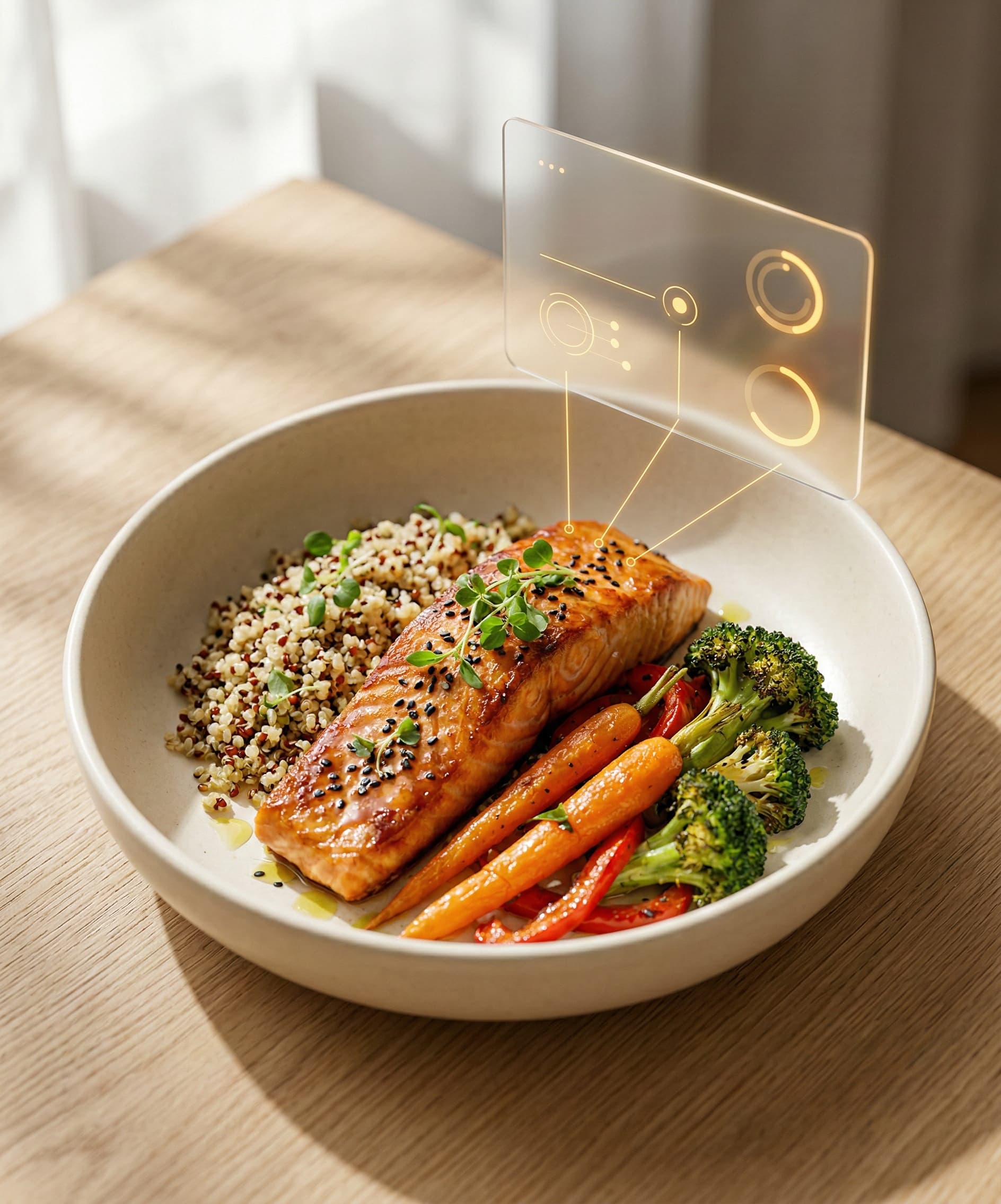 Healthy lifestyle with AI-powered nutritional analysis